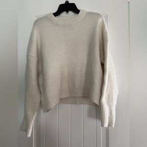 Cream Crewneck Women's Sweater Size Medium